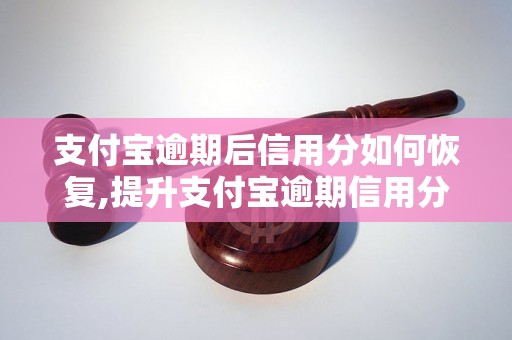 支付宝逾期后信用分如何恢复,提升支付宝逾期信用分方法