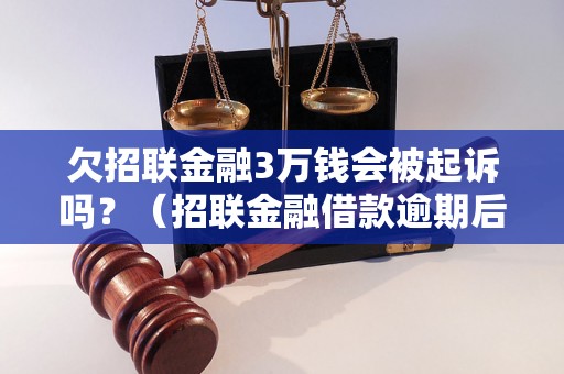 欠招联金融3万钱会被起诉吗？（招联金融借款逾期后果解析）