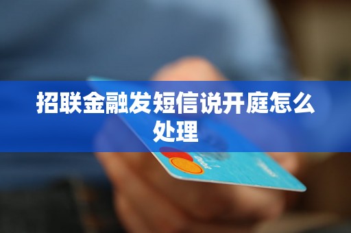 招联金融发短信说开庭怎么处理