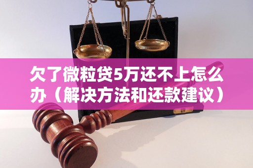 欠了微粒贷5万还不上怎么办（解决方法和还款建议）