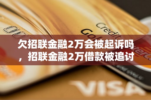 欠招联金融2万会被起诉吗，招联金融2万借款被追讨可能性大吗