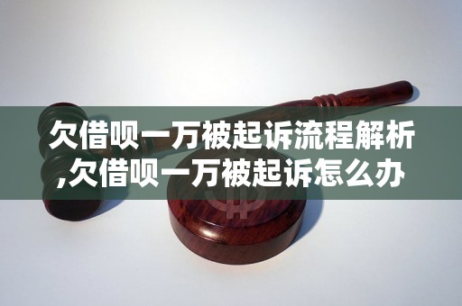 欠借呗一万被起诉流程解析,欠借呗一万被起诉怎么办