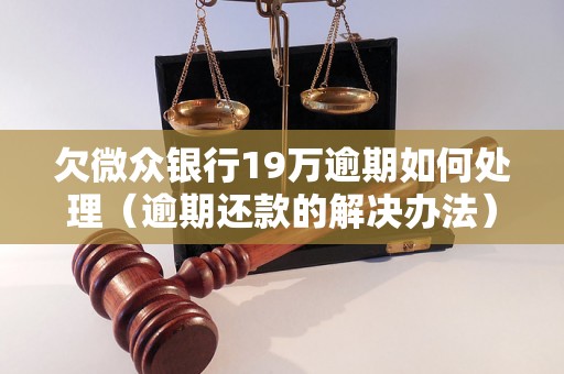 欠微众银行19万逾期如何处理（逾期还款的解决办法）