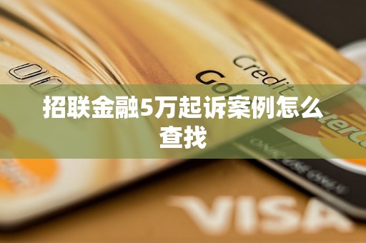 招联金融5万起诉案例怎么查找