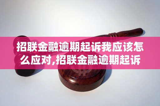 招联金融逾期起诉我应该怎么应对,招联金融逾期起诉后的应对措施