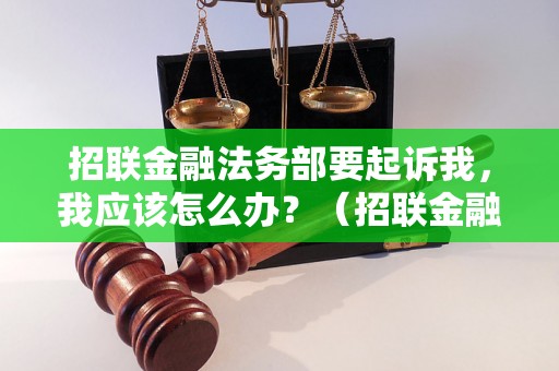 招联金融法务部要起诉我，我应该怎么办？（招联金融法务部起诉处理指南）