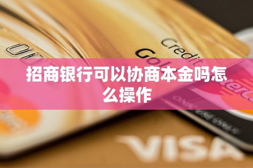 招商银行可以协商本金吗怎么操作