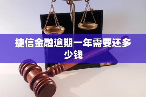 捷信金融逾期一年需要还多少钱