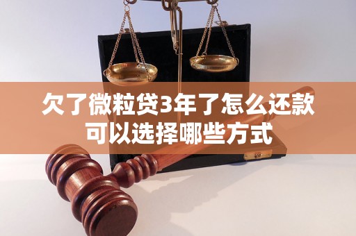 欠了微粒贷3年了怎么还款可以选择哪些方式