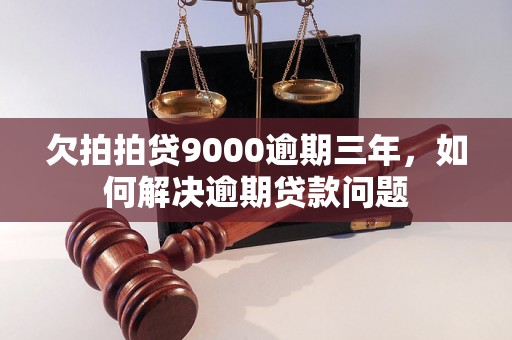 欠拍拍贷9000逾期三年，如何解决逾期贷款问题