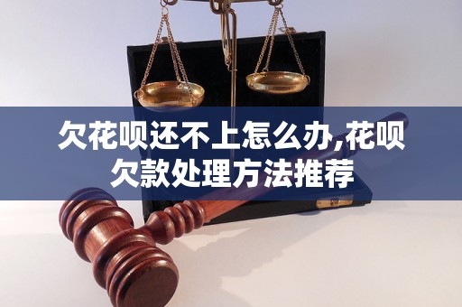 欠花呗还不上怎么办,花呗欠款处理方法推荐