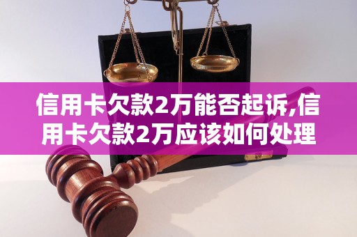 信用卡欠款2万能否起诉,信用卡欠款2万应该如何处理