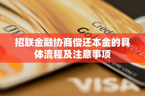 招联金融协商偿还本金的具体流程及注意事项