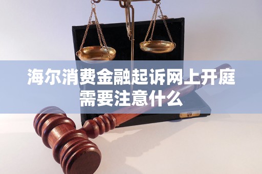 海尔消费金融起诉网上开庭需要注意什么