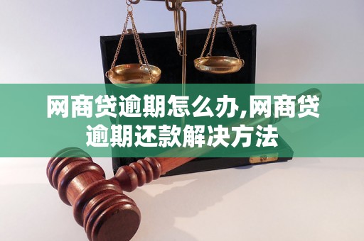 网商贷逾期怎么办,网商贷逾期还款解决方法