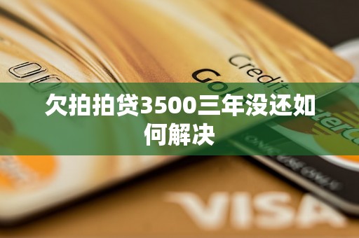 欠拍拍贷3500三年没还如何解决