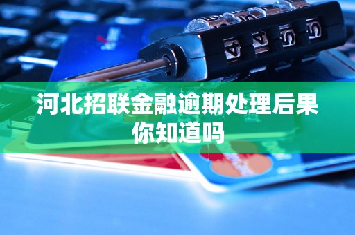 河北招联金融逾期处理后果你知道吗