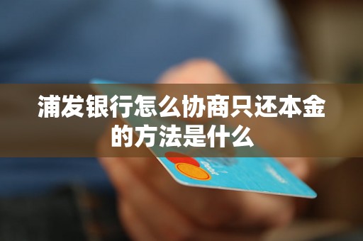 浦发银行怎么协商只还本金的方法是什么