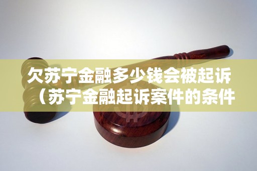 欠苏宁金融多少钱会被起诉（苏宁金融起诉案件的条件和程序）