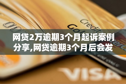 网贷2万逾期3个月起诉案例分享,网贷逾期3个月后会发生什么