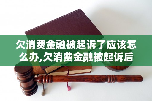 欠消费金融被起诉了应该怎么办,欠消费金融被起诉后的解决办法