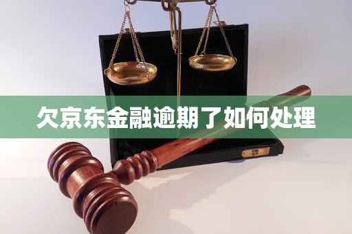 欠京东金融逾期了如何处理