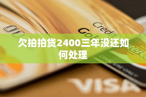 欠拍拍贷2400三年没还如何处理