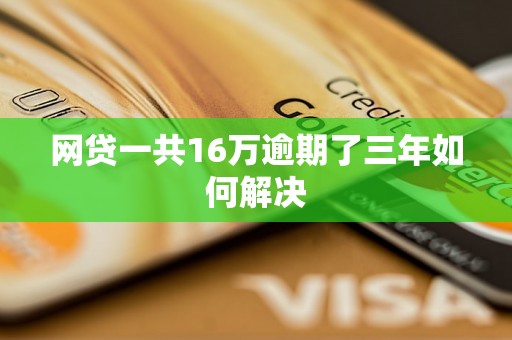 网贷一共16万逾期了三年如何解决