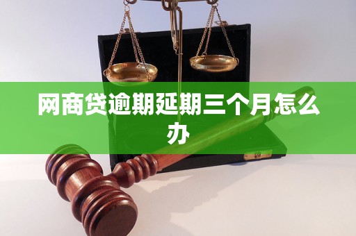 网商贷逾期延期三个月怎么办