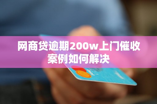 网商贷逾期200w上门催收案例如何解决