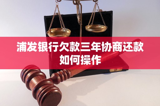 浦发银行欠款三年协商还款如何操作