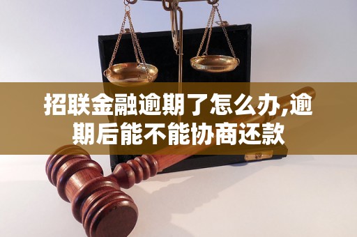 招联金融逾期了怎么办,逾期后能不能协商还款