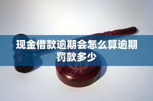 现金借款逾期会怎么算逾期罚款多少