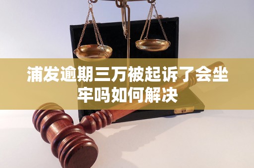 浦发逾期三万被起诉了会坐牢吗如何解决