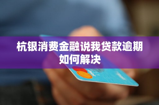 杭银消费金融说我贷款逾期如何解决