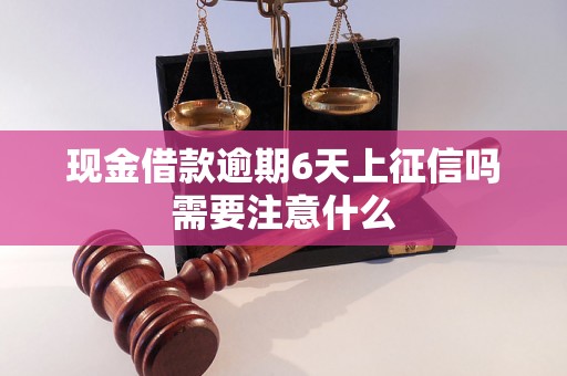 现金借款逾期6天上征信吗需要注意什么