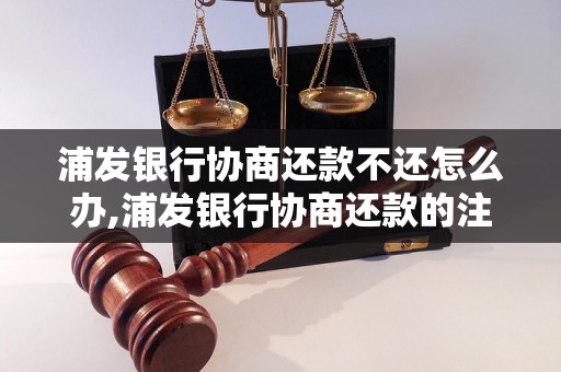 浦发银行协商还款不还怎么办,浦发银行协商还款的注意事项