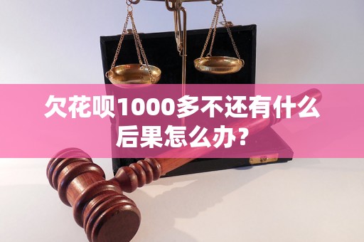 欠花呗1000多不还有什么后果怎么办？