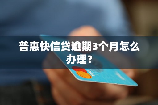 普惠快信贷逾期3个月怎么办理？