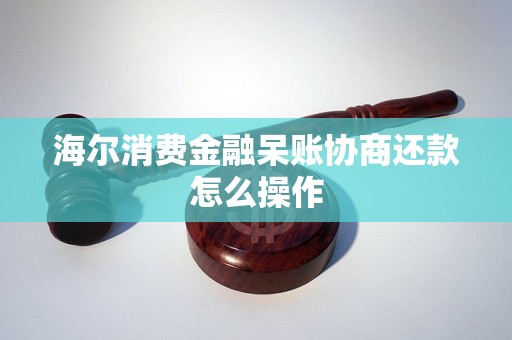 海尔消费金融呆账协商还款怎么操作