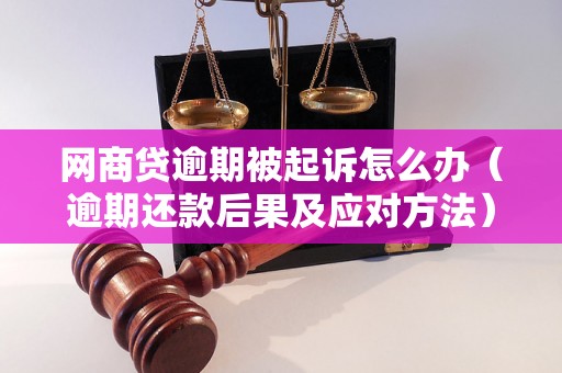 网商贷逾期被起诉怎么办（逾期还款后果及应对方法）