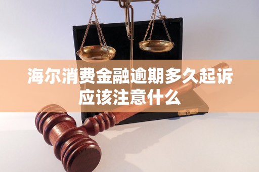 海尔消费金融逾期多久起诉应该注意什么