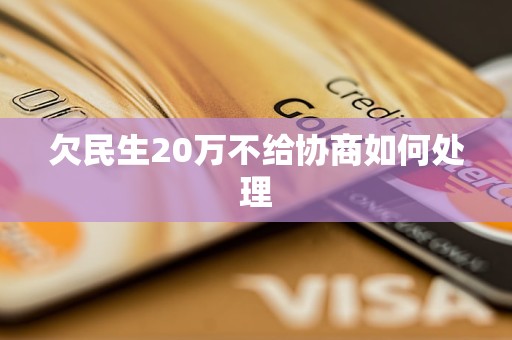 欠民生20万不给协商如何处理