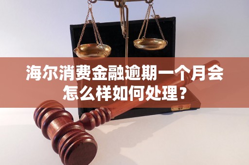 海尔消费金融逾期一个月会怎么样如何处理？