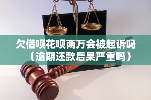 欠借呗花呗两万会被起诉吗（逾期还款后果严重吗）