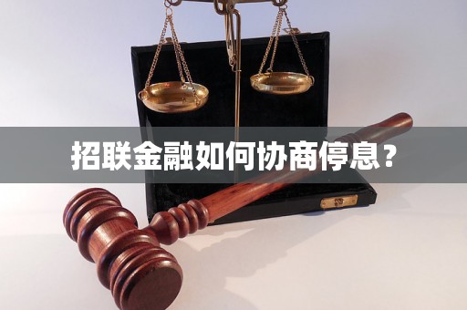 招联金融如何协商停息？