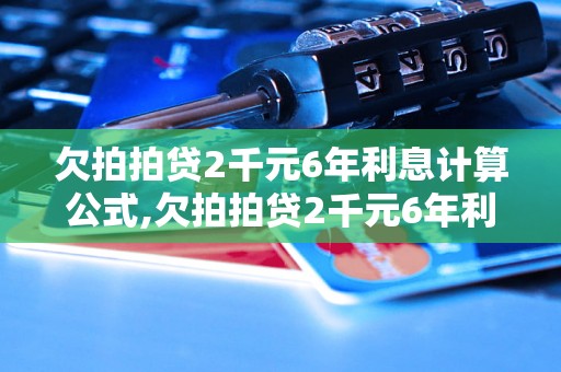 欠拍拍贷2千元6年利息计算公式,欠拍拍贷2千元6年利息应还多少