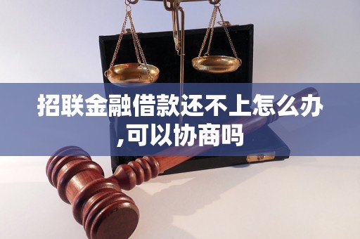 招联金融借款还不上怎么办,可以协商吗