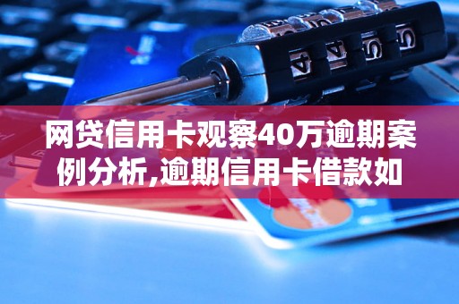 网贷信用卡观察40万逾期案例分析,逾期信用卡借款如何处理