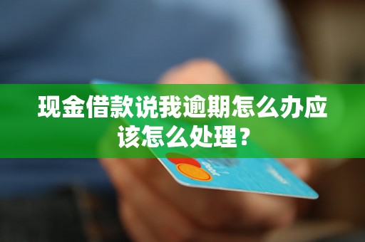 现金借款说我逾期怎么办应该怎么处理？